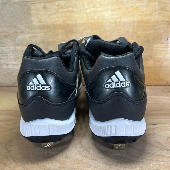 NEW Adidas Spinner 7 Low Mens Sz 12 Metal Spikes Baseball Shoes Blk 113195 - Picture 6 of 11